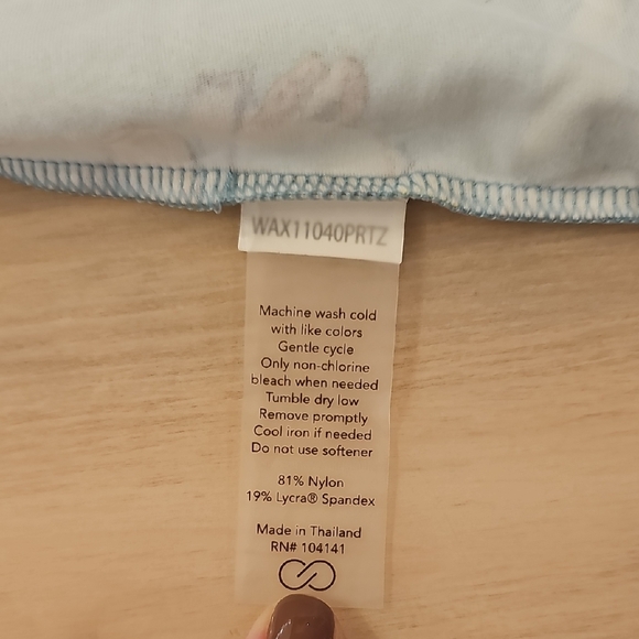 Calia Floral Racerback Tank Top - Blue and Brown - Picture 9 of 9